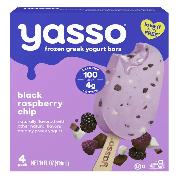 Black Raspberry Chip Greek Yogurt Bars - 4 ct