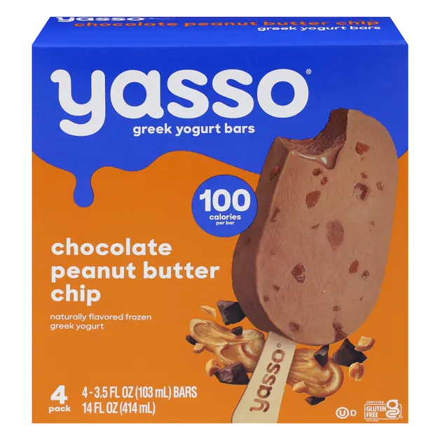 Chocolate Peanut Butter Chip Greek Yogurt Bars - 4 ct
