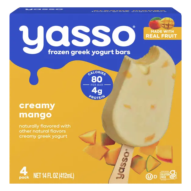 Creamy Mango Greek Yogurt Bars - 4 ct