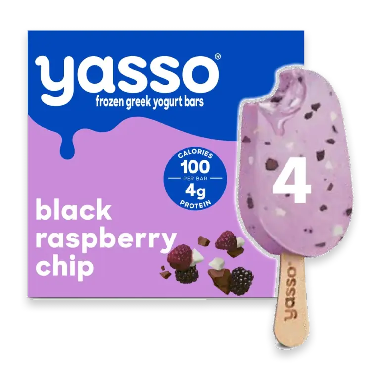 Frozen Greek Yogurt Bars Black Raspberry Chip Bars