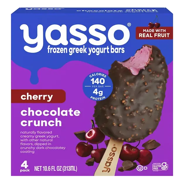 Greek Chocolate Crunch Cherry Yogurt Bars