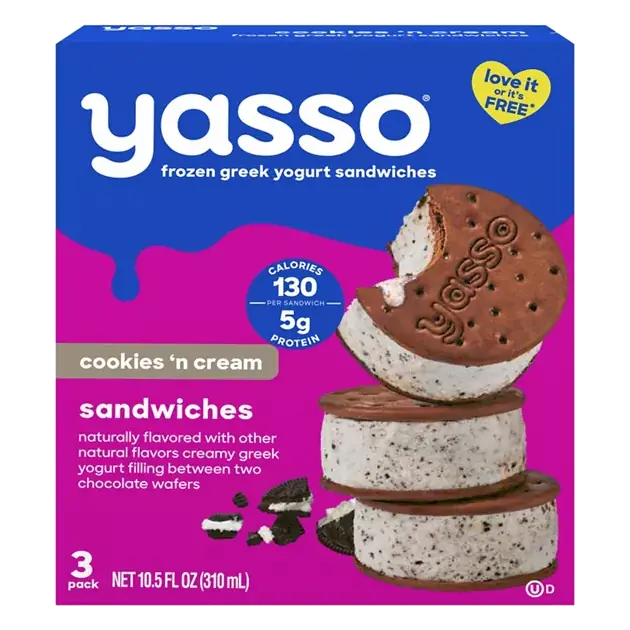 Greek Cookies 'n Cream Yogurt Sandwiches