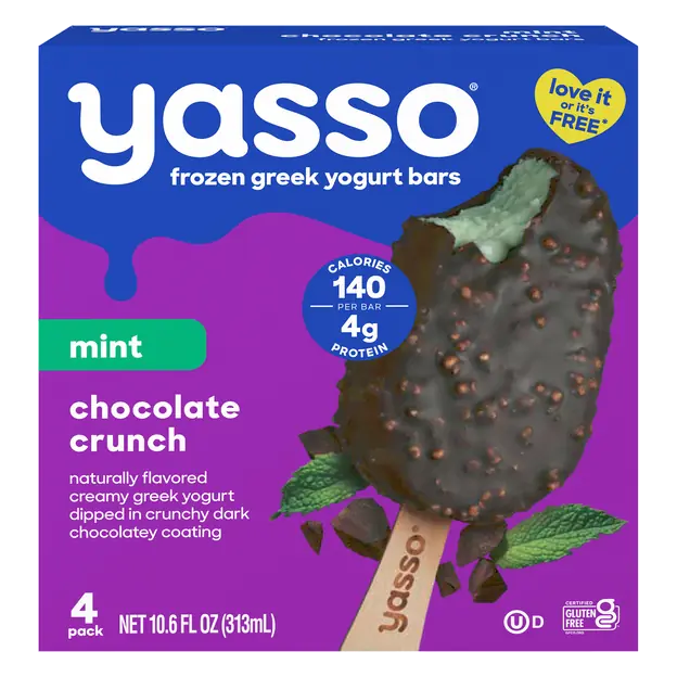 Mint Chocolate Crunch Dipped Greek Yogurt Bars - 4 ct