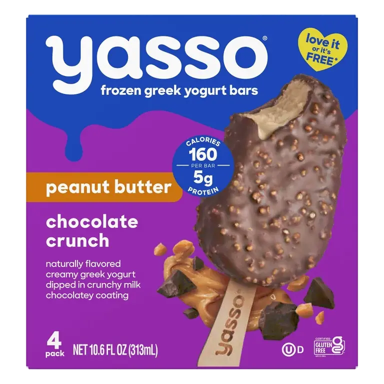 Peanut Butter Chocolate Crunch Creamy Greek Yogurt Bars