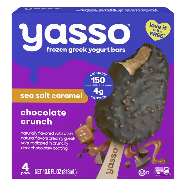 Sea Salt Caramel Chocolate Crunch Greek Yogurt Bars - 4 ct