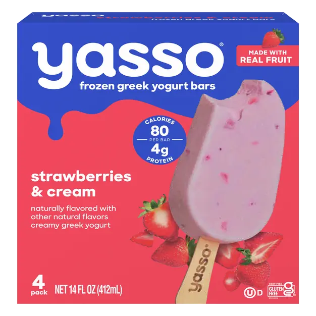Strawberries & Cream Greek Yogurt Bars - 4 ct