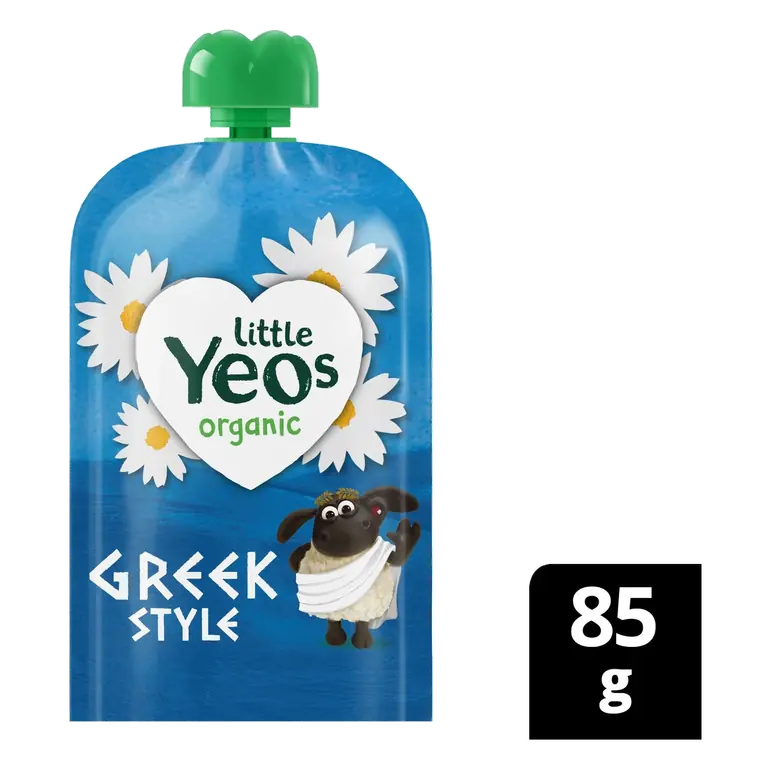 Organic Little Yeos Natural Greek Style Kids Yogurt Pouch 85g