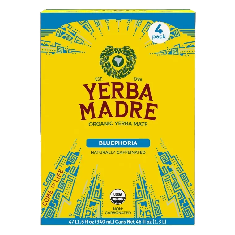 Yerba Madre Yerba Mate Bluephoria, 4pk/46 fl oz