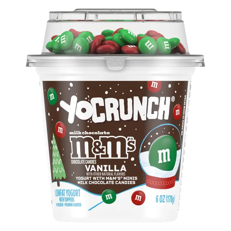 Lowfat Yogurt with M&M's Chocolate Candies, Vanilla