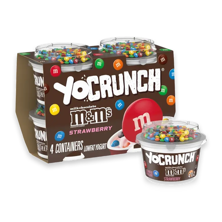 Strawberry Low Fat Yogurt Cups with Mini M&Ms(R)