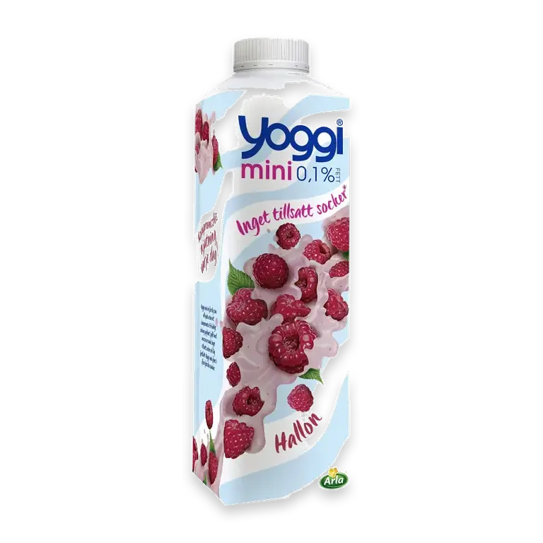 Yoghurt Mini Hallon 0,1% 1000g Yoggi®