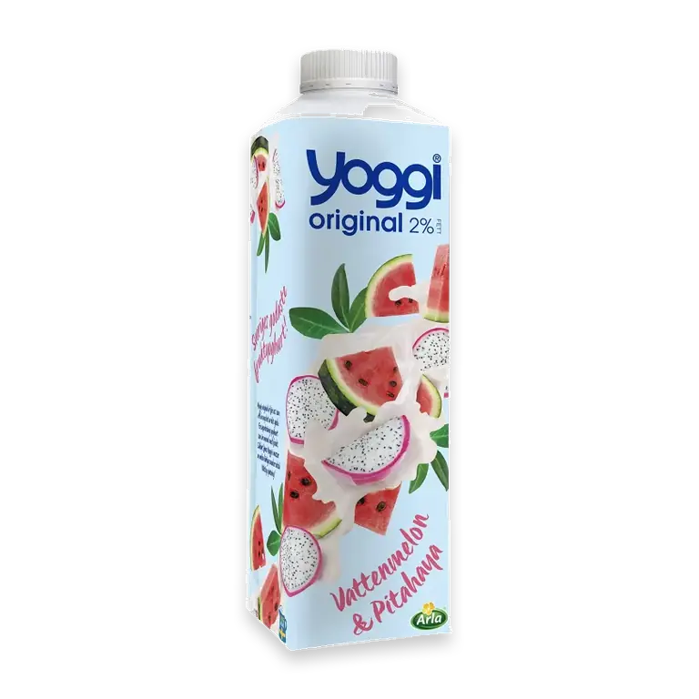 Yoghurt Original Vattenmelon & Pitahaya 2% 1000g Yoggi®