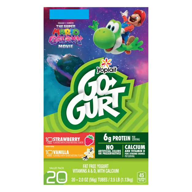 Disney Frozen Strawberry & Vanilla Yogurt Tubes - 20 ct
