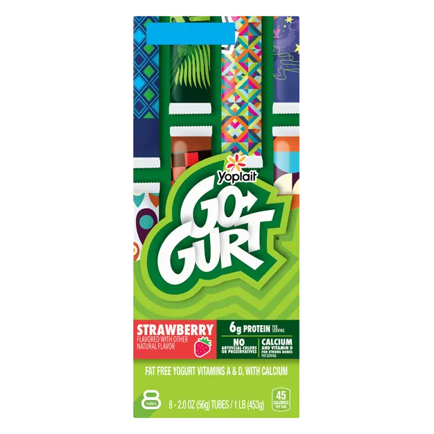Fat Free Strawberry Yogurt Tubes - 8 ct