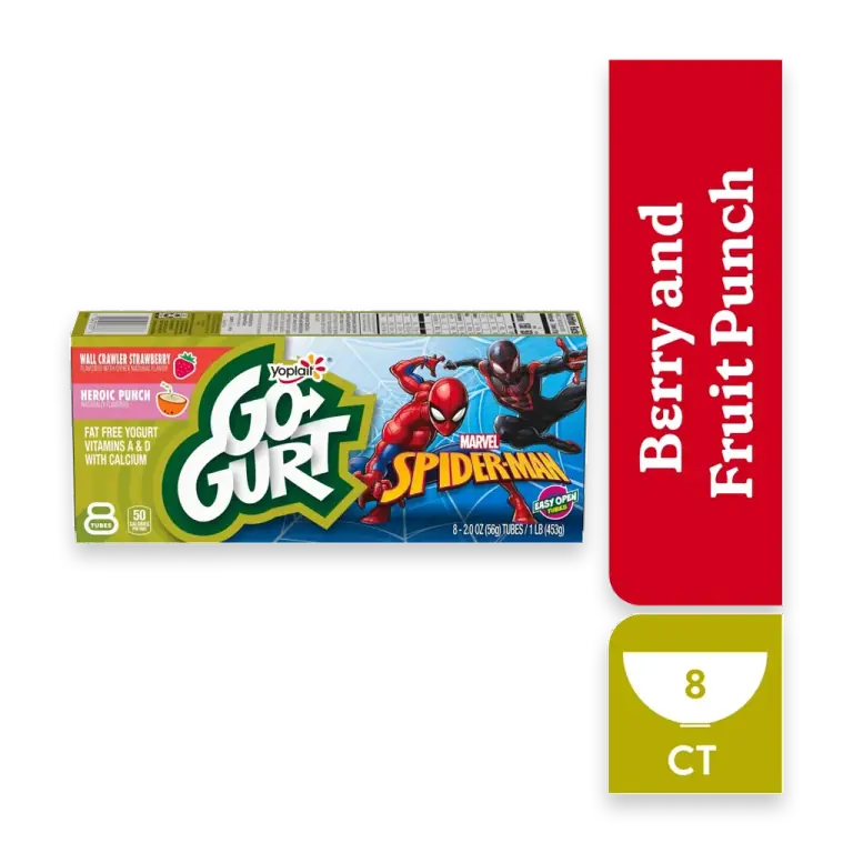Go-GURT Marvel Spider-Man Strawberry and Punch Yogurt Tubes