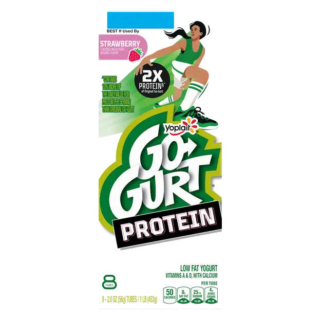 Protein Lowfat Strawberry Yogurt Tubes- 8 ct