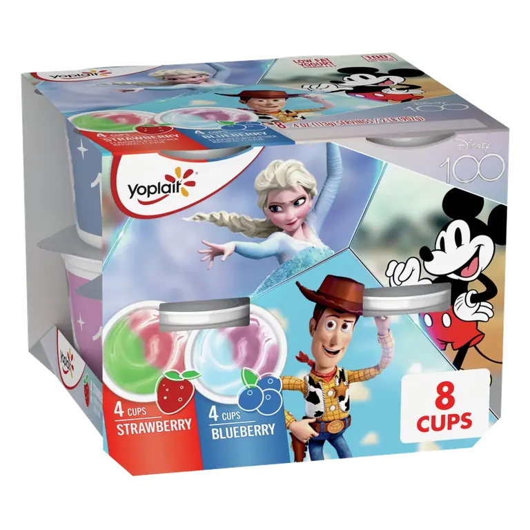 Kids Strawberry and Blueberry Gluten-Free Low-Fat Yogurt Cup Variety Pack