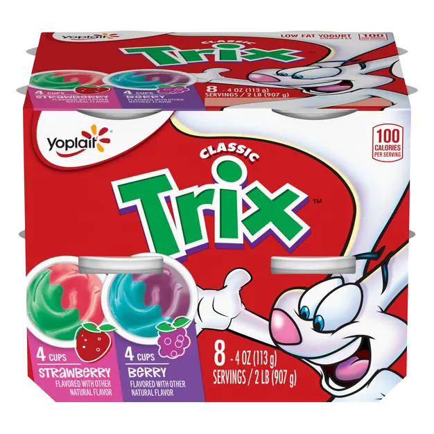 Kids Trix Low Fat Strawberry & Berry Yogurt Cups - 8 ct