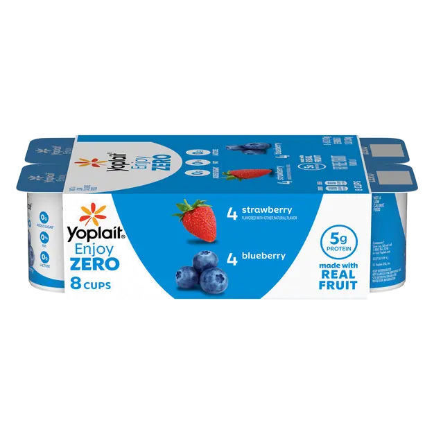 Light Fat Free Strawberry & Blueberry Patch Yogurt Cups - 8 ct