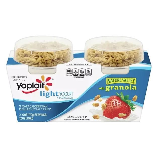 Light Strawberry Yogurt with Granola