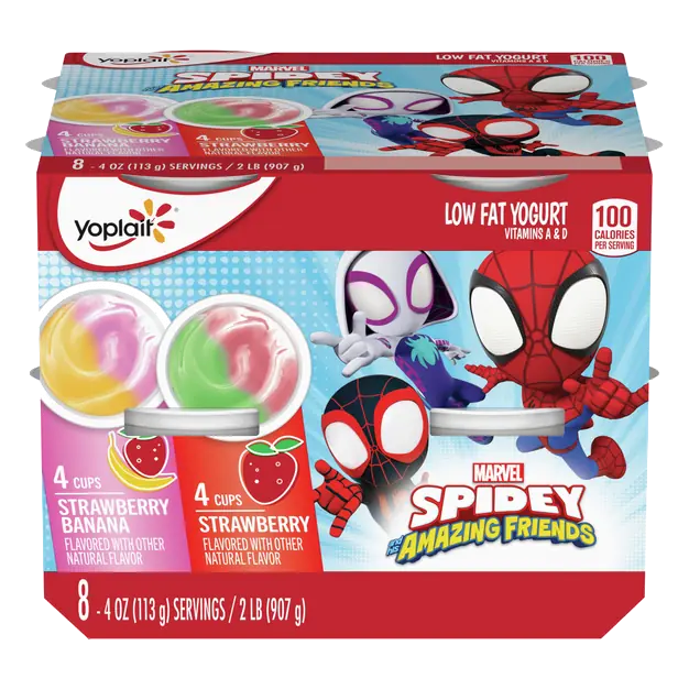 Low Fat Strawberry Banana/Strawberry Yogurt Cups - 8 ct