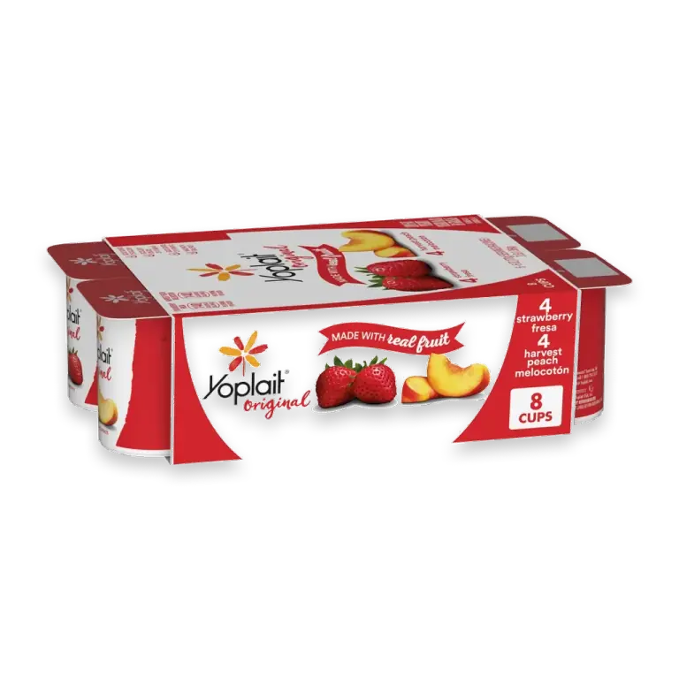 Original Low Fat Strawberry and Harvest Peach Yogurt Cups