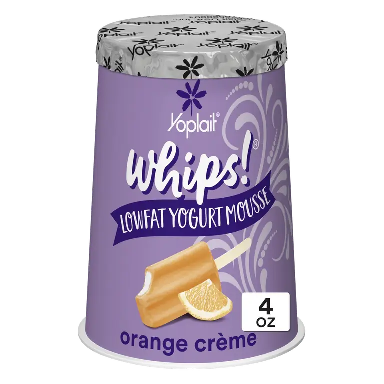 Whips! Orange Creme Gluten-Free Low-Fat Yogurt Mousse Cup