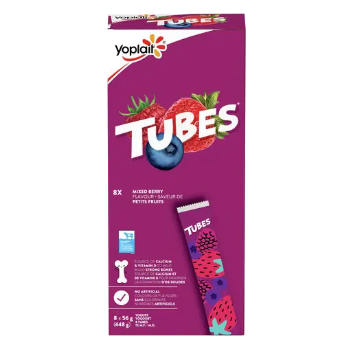 Yogurt Tubes Mixed Berry 8 x 56 g