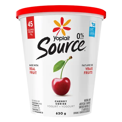 Source 0% Smooth Traditional Yogurt Cherry 630 g