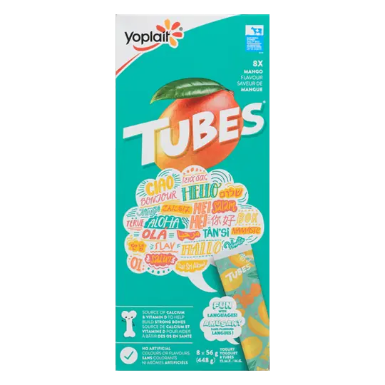 Yogurt Tubes Mango 8 Count 448 g
