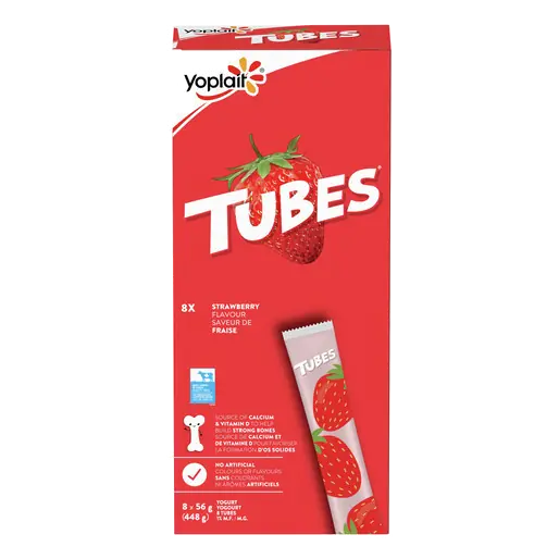 Yogurt Tubes Strawberry 8 x 56 g