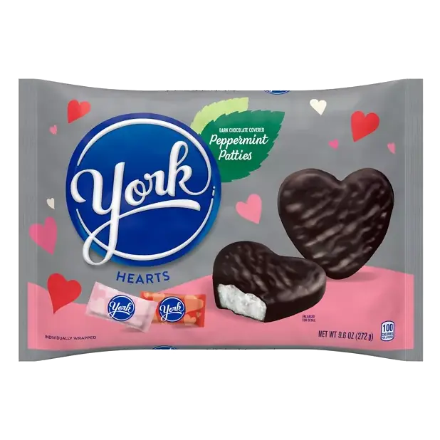 Dark Chocolate Covered Peppermint Patties Hearts