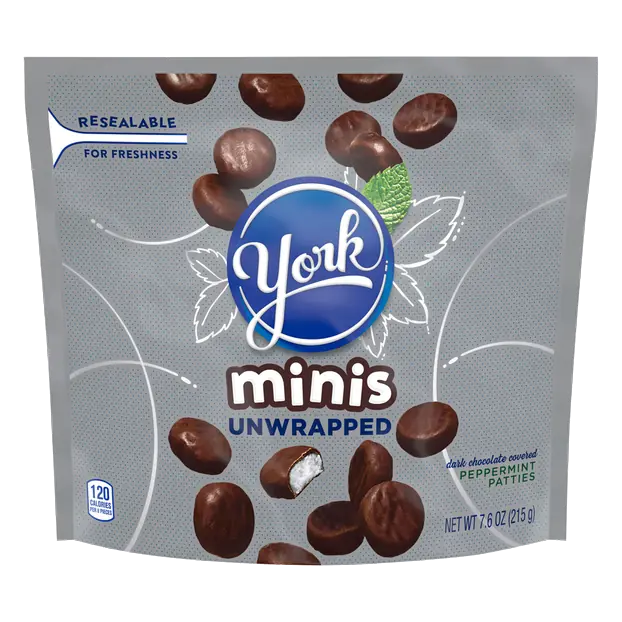 Dark Chocolate Peppermint Patties Candy Minis Unwrapped