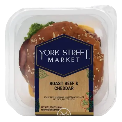 York Street Market Roast Beef and Cheddar Sides, 7.57oz