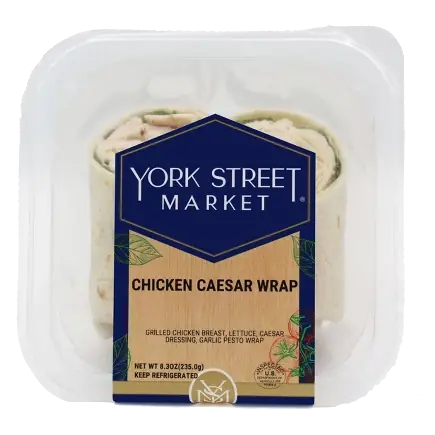 York Street Market Grilled Chicken Caesar Wrap, 8.3oz