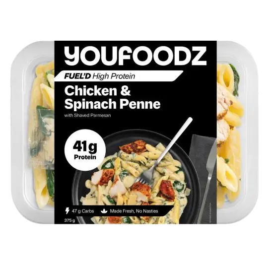 Fueld Chicken & Spinach Penne With Parmesan
