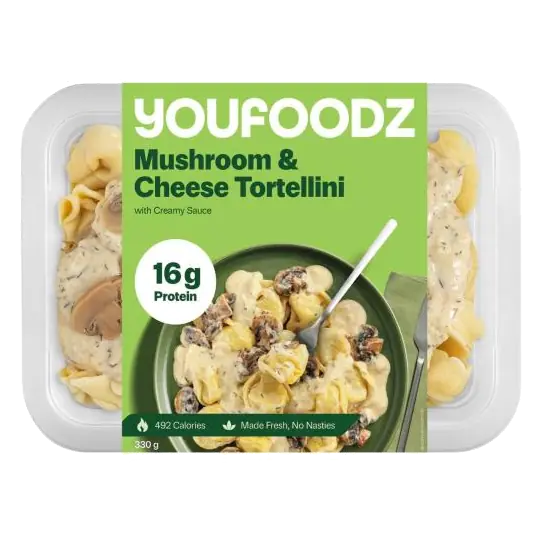 Mushroom & Cheese Tortellini With Creamy Sauce