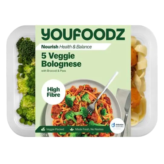 Nourish 5 Veggie Bolognese With Broccoli & Peas