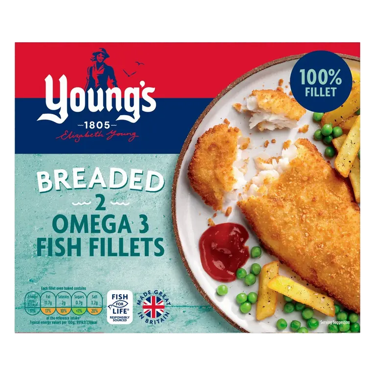2 Breaded Omega 3 Fish Fillets