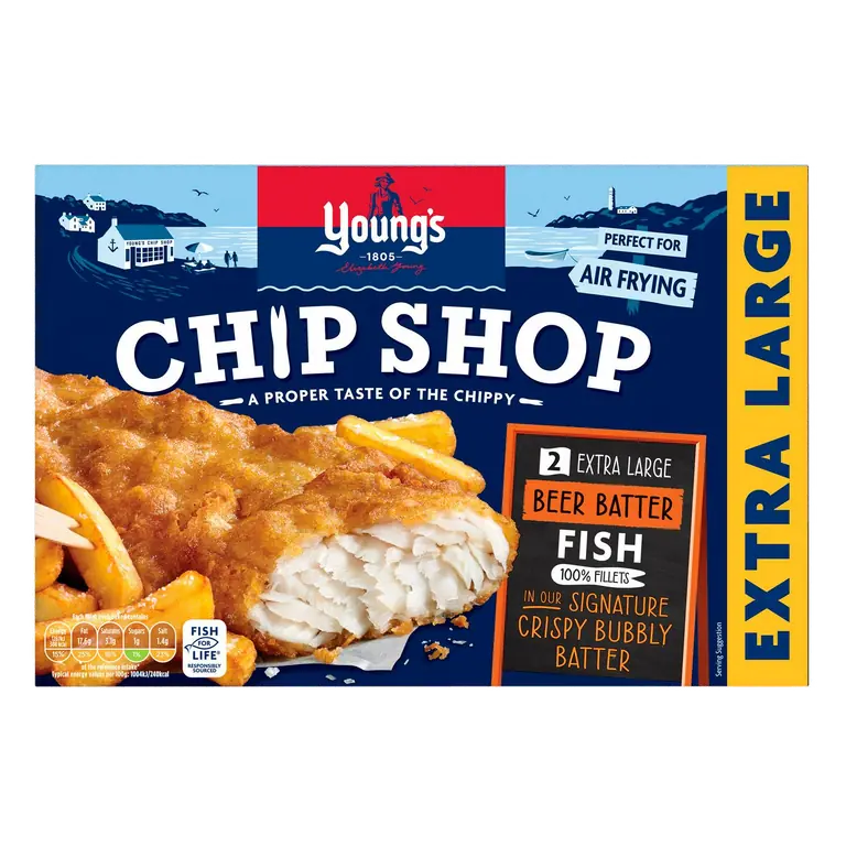 Chip Shop Extra Large Beer Batter Fish Fillet x2 300g