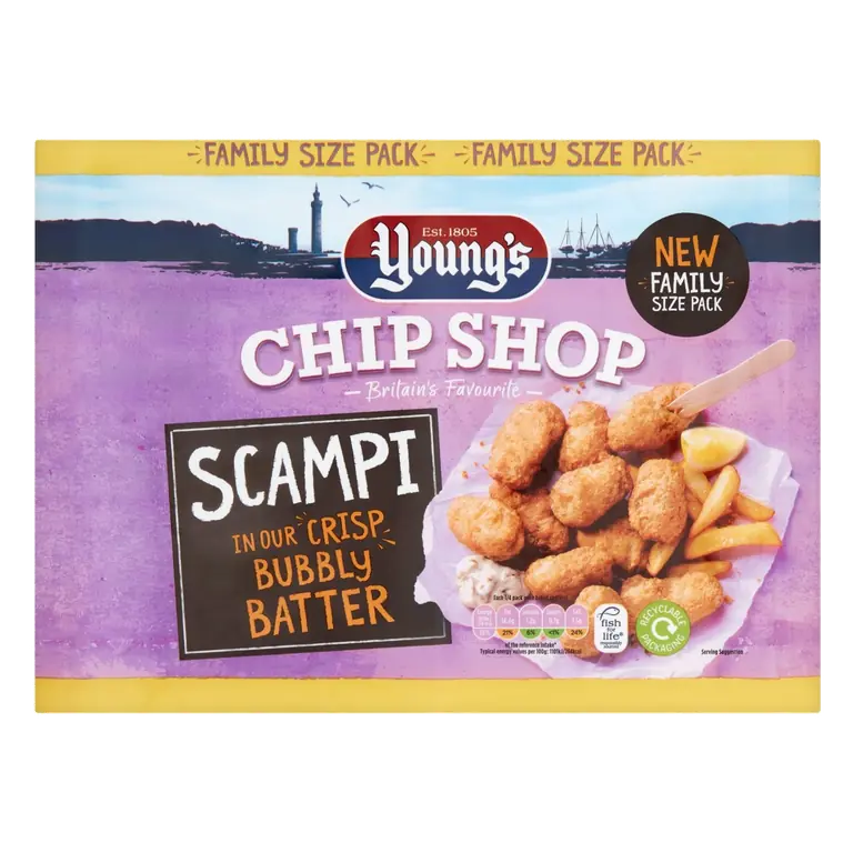 Family Pack Chip Shop Scampi In Bubbly Batter