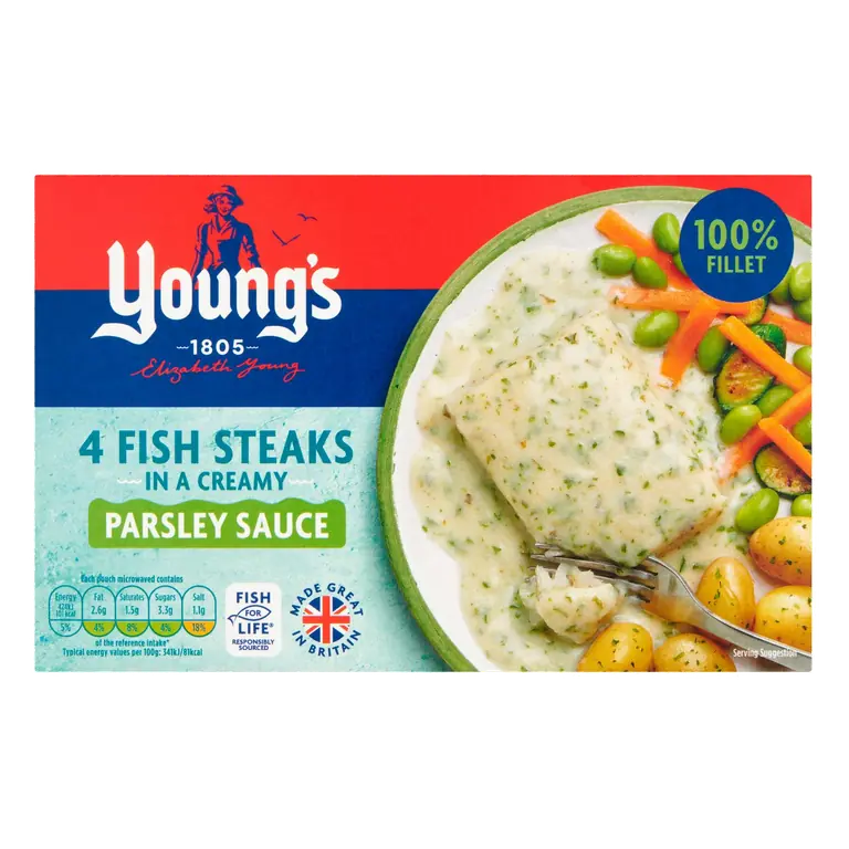 Fish Steaks in a Creamy Parsley Sauce x4 560g