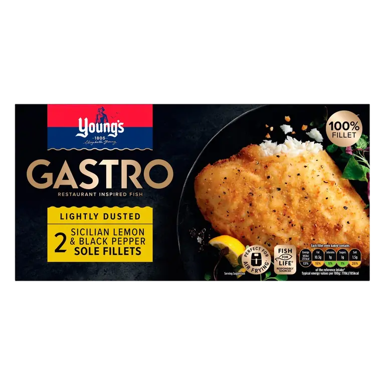 Gastro 2 Sicilian Lemon & Black Pepper Sole Fillets