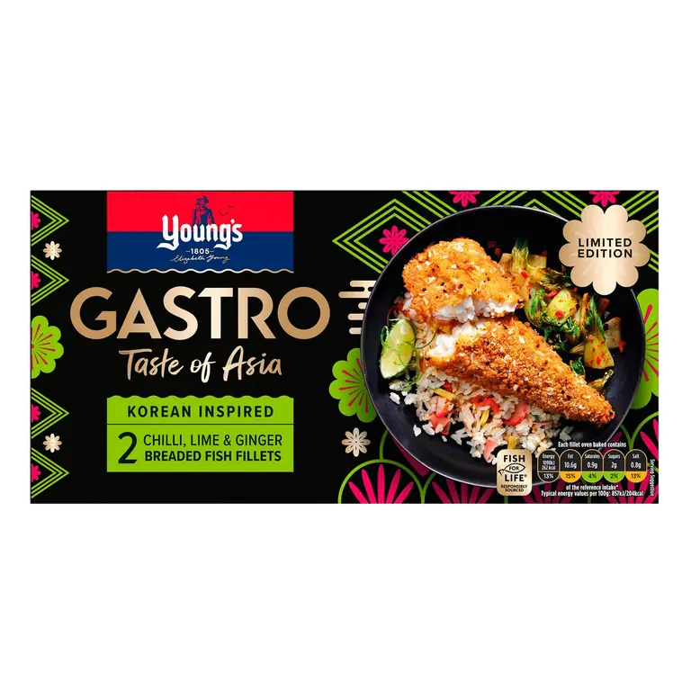 Gastro Chilli, Lime & Ginger Breaded Fish Fillets, Limited Edition x2 270g