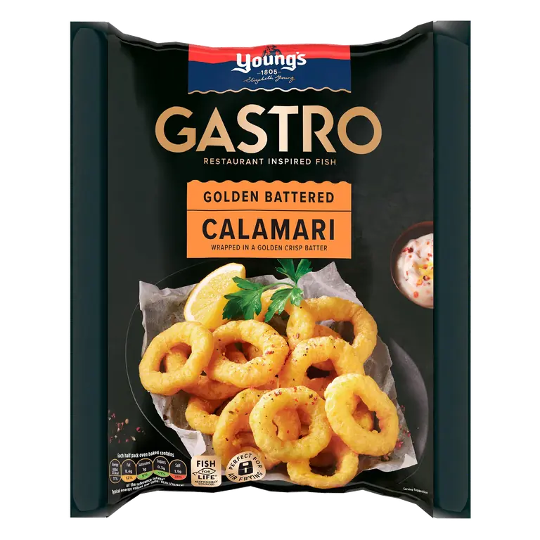 Young's Gastro Golden Battered Calamari 250g