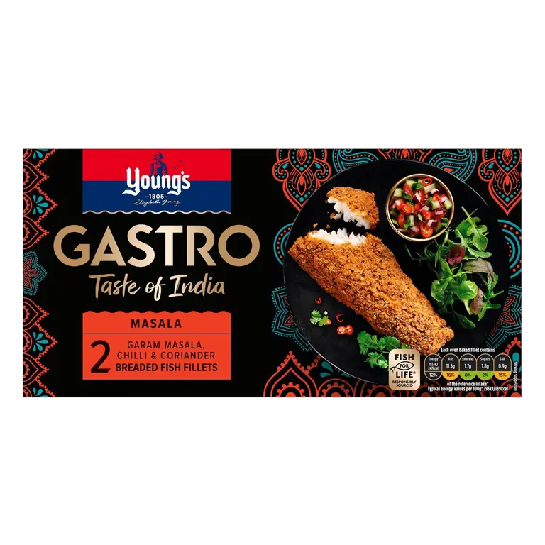 Gastro Taste Of India 2 Garam Masala & Chilli Breaded Fish Fillets