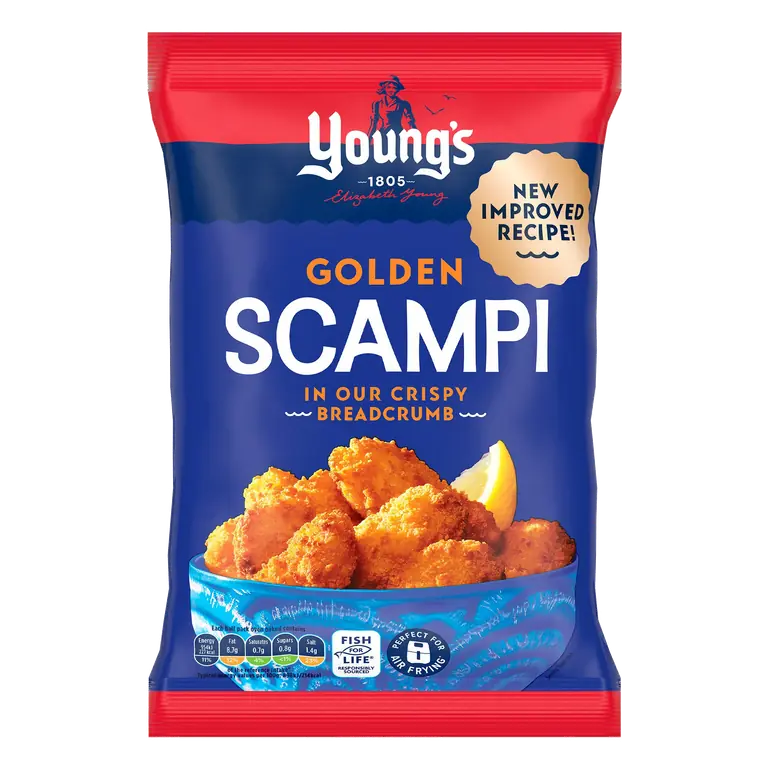 Young's Golden Scampi in Our Crispy Breadcrumb 220g