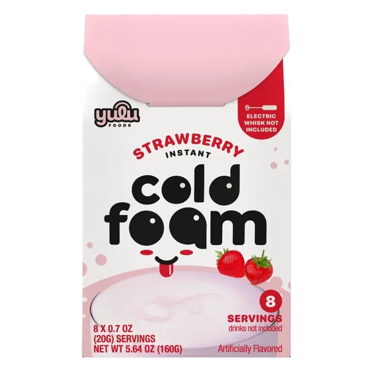 Yulu Instant Cold Foam Strawberry Stick Kits, 5.64oz/8ct
