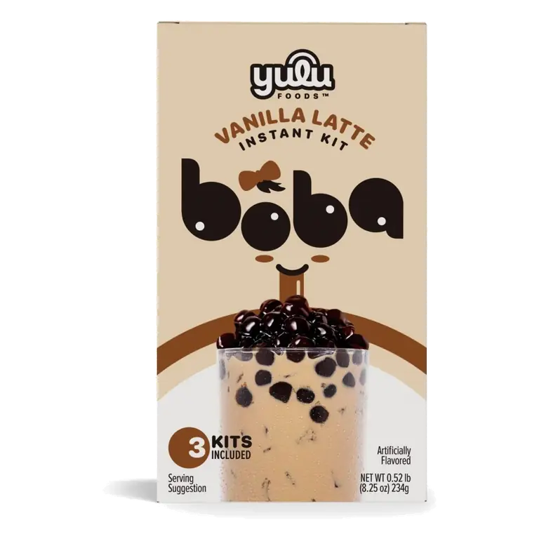 YULU Instant Vanilla Latte Boba Kit, 8.25oz/3ct