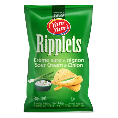 Ripplets Chips Sour Cream & Onion 200 g